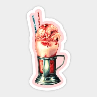 Strawberry Milkshake Sticker